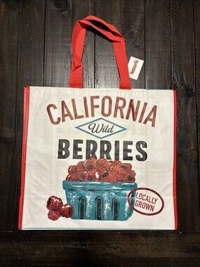 Reuseable Tote Shopping Bag California Berries Spring Summer TJ Maxx
